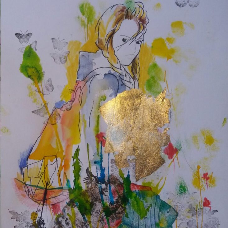 Paseando en la ciudad 20x30