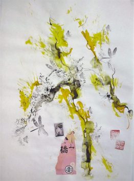 Árboles y roca 31x40